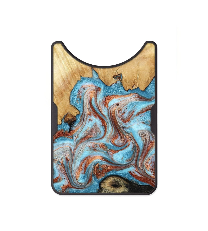 Alloy Wood Wallet - Winfred (Teal & Gold, 785901)