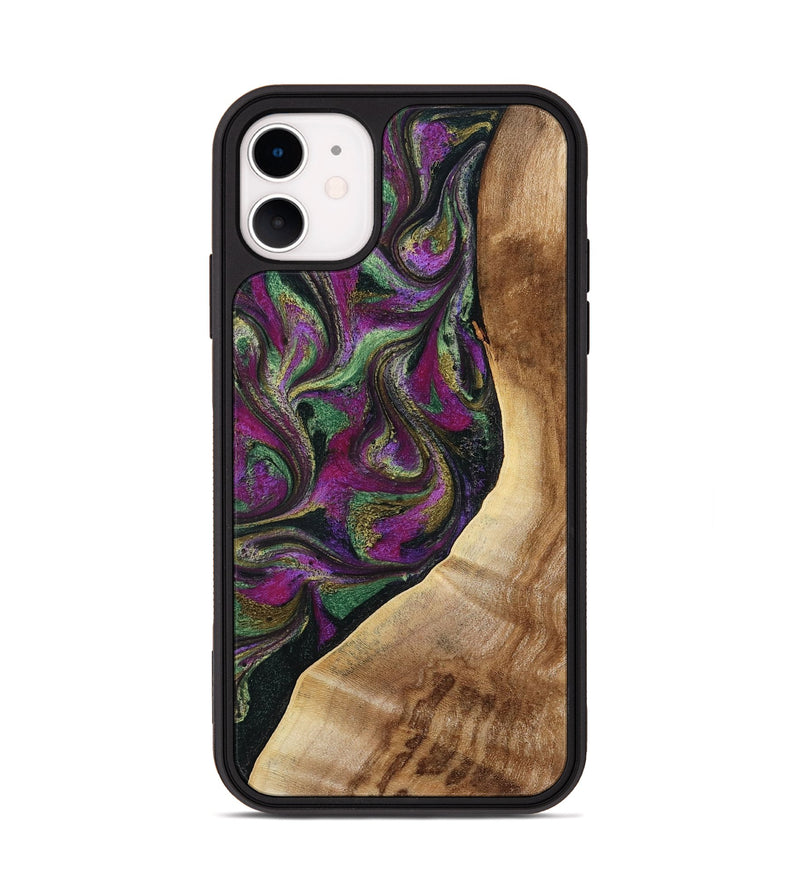 iPhone 11 Wood Phone Case - Edwin (Green, 785957)