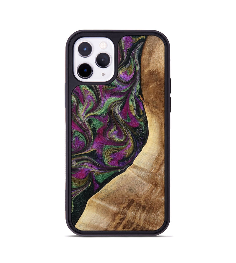 iPhone 11 Pro Wood Phone Case - Edwin (Green, 785957)