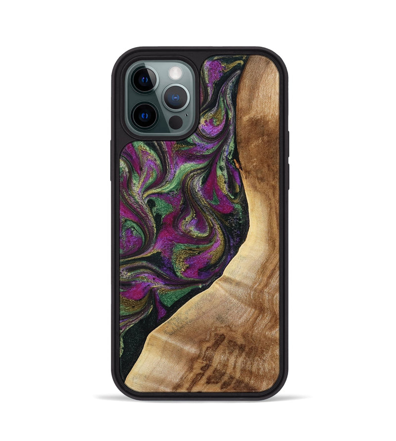 iPhone 12 Pro Wood Phone Case - Edwin (Green, 785957)