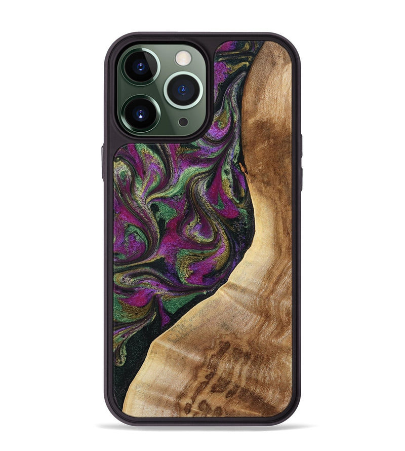 iPhone 13 Pro Max Wood Phone Case - Edwin (Green, 785957)