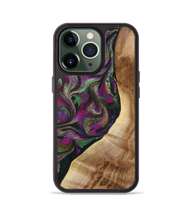 iPhone 13 Pro Wood Phone Case - Edwin (Green, 785957)