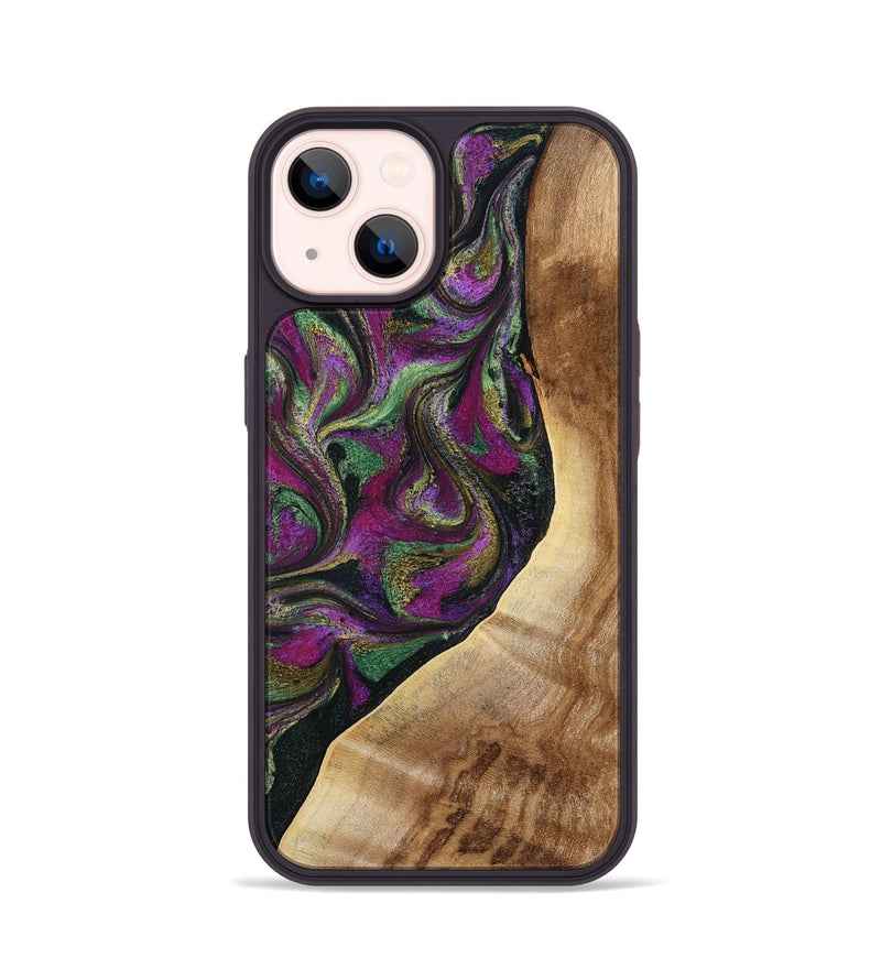 iPhone 14 Wood Phone Case - Edwin (Green, 785957)