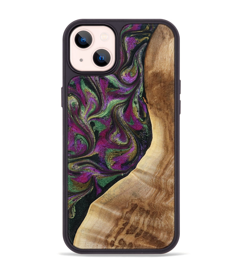 iPhone 14 Plus Wood Phone Case - Edwin (Green, 785957)