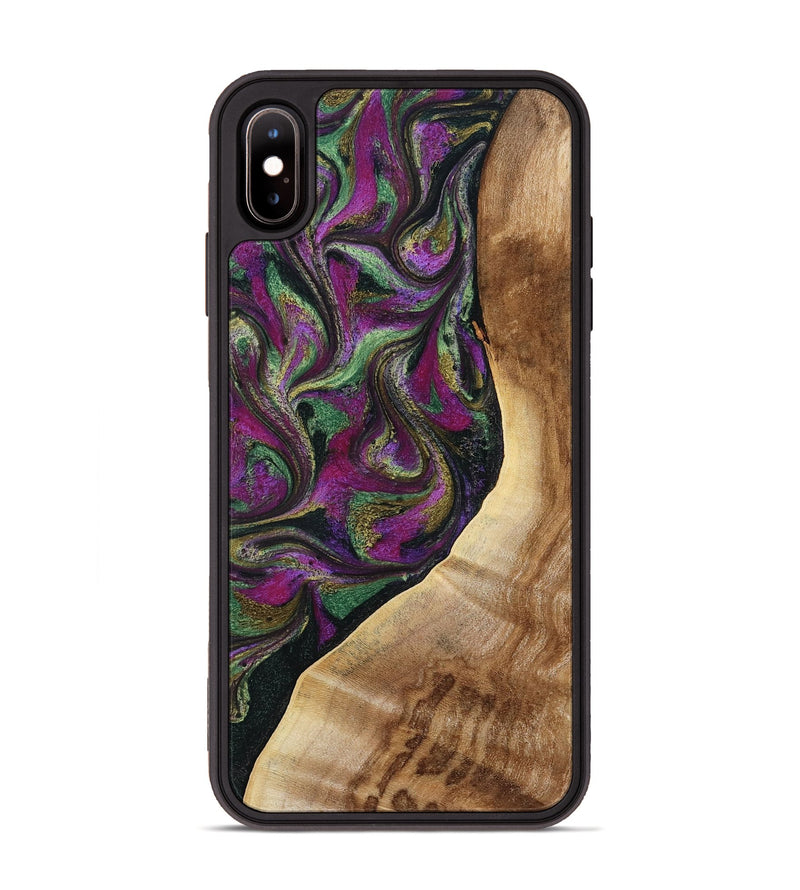iPhone Xs Max Wood Phone Case - Edwin (Green, 785957)
