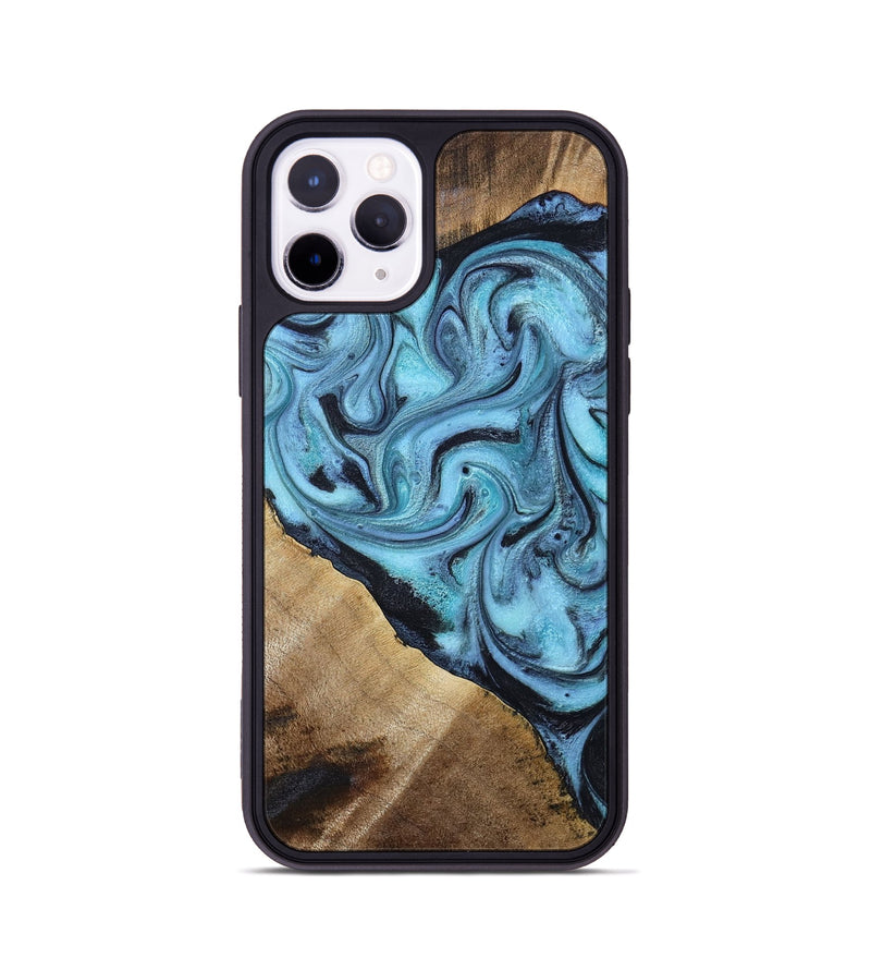 iPhone 11 Pro Wood Phone Case - Gustavo (Blue, 785980)