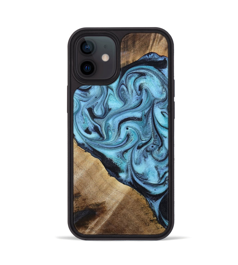 iPhone 12 Wood Phone Case - Gustavo (Blue, 785980)