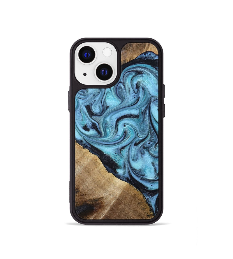 iPhone 13 mini Wood Phone Case - Gustavo (Blue, 785980)
