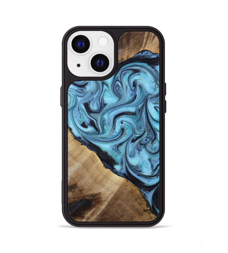 iPhone 13 Wood Phone Case - Gustavo (Blue, 785980)