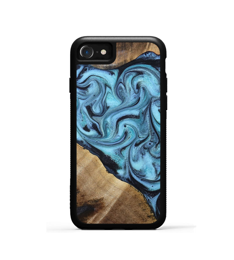 iPhone SE Wood Phone Case - Gustavo (Blue, 785980)