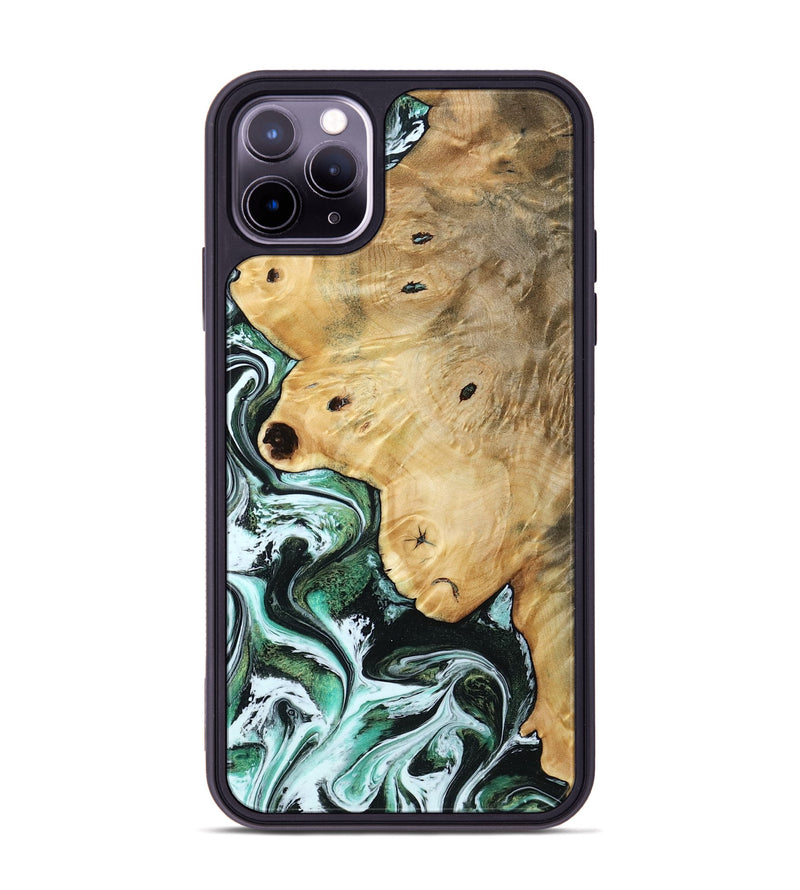 iPhone 11 Pro Max Wood Phone Case - Rianna (Green, 785990)