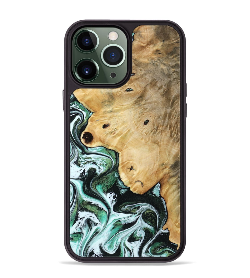 iPhone 13 Pro Max Wood Phone Case - Rianna (Green, 785990)