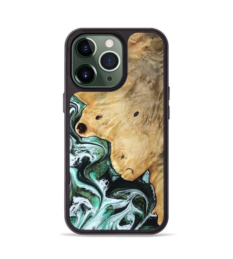 iPhone 13 Pro Wood Phone Case - Rianna (Green, 785990)