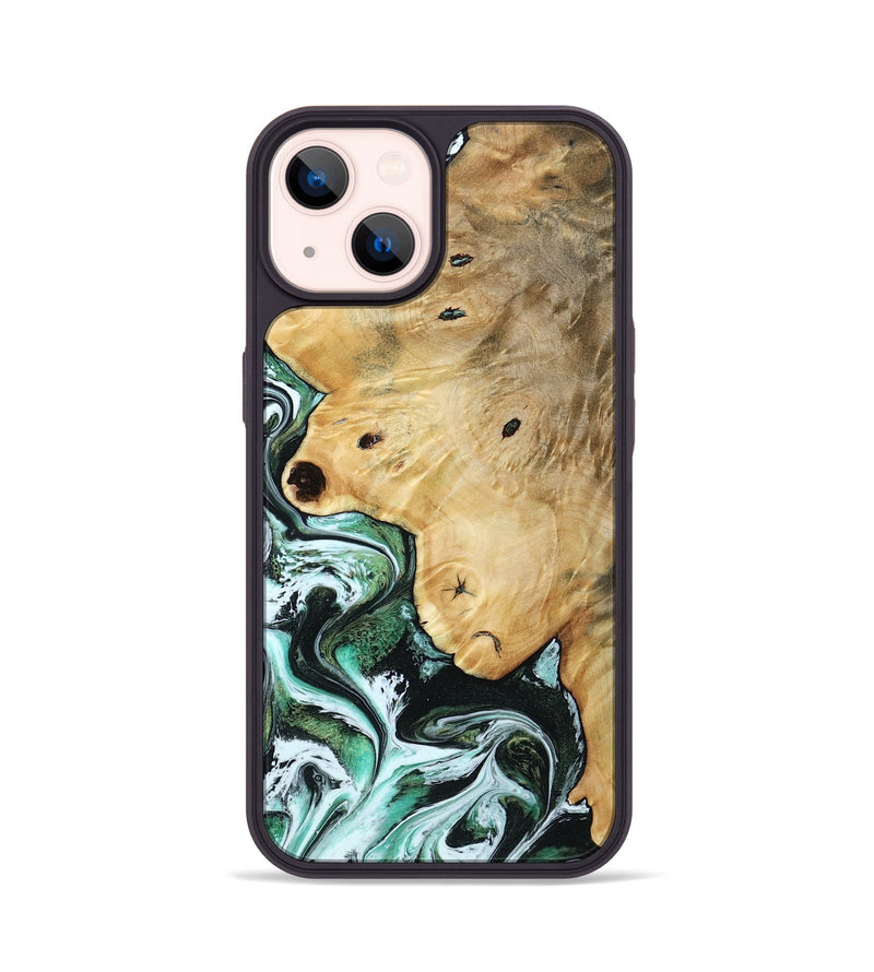 iPhone 14 Wood Phone Case - Rianna (Green, 785990)