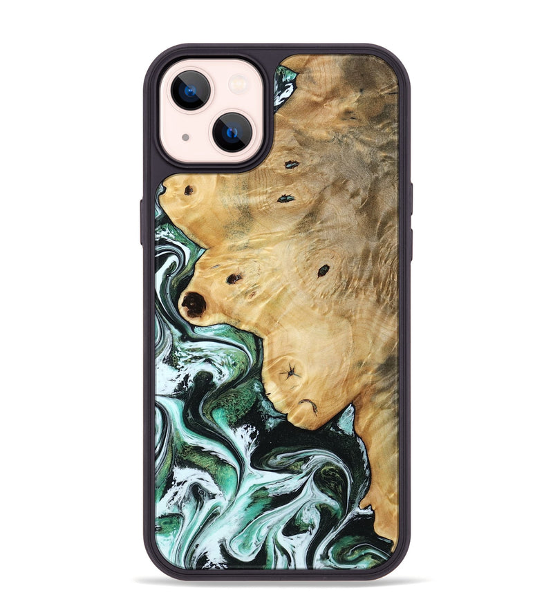 iPhone 14 Plus Wood Phone Case - Rianna (Green, 785990)