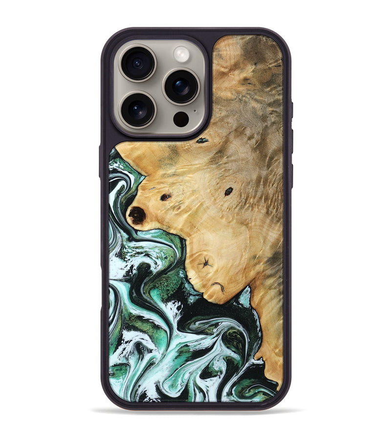 iPhone 16 Pro Max Wood Phone Case - Rianna (Green, 785990)