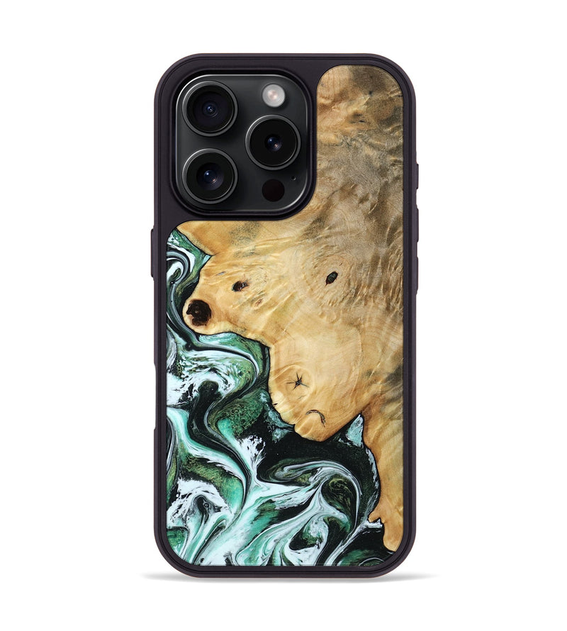 iPhone 16 Pro Wood Phone Case - Rianna (Green, 785990)
