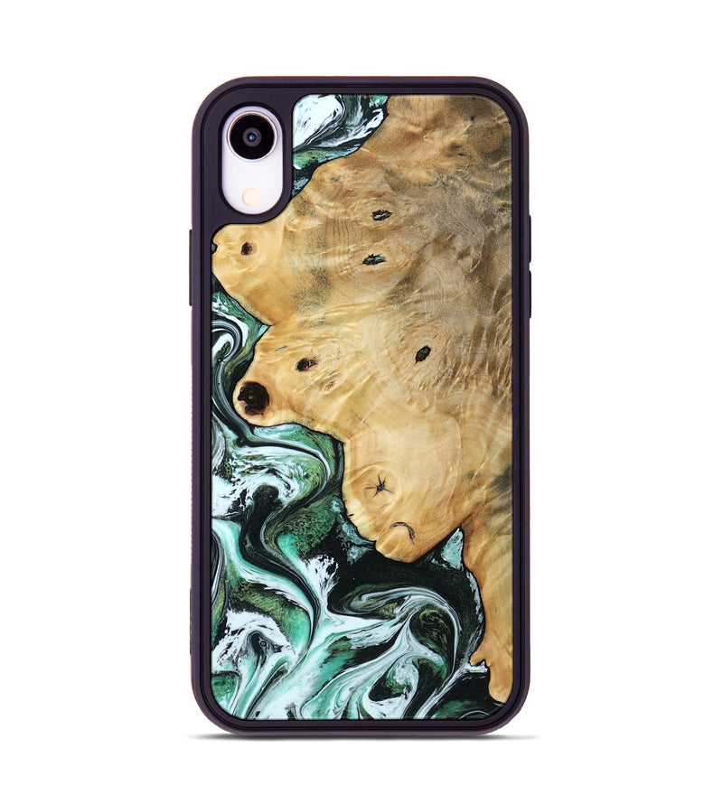 iPhone Xr Wood Phone Case - Rianna (Green, 785990)