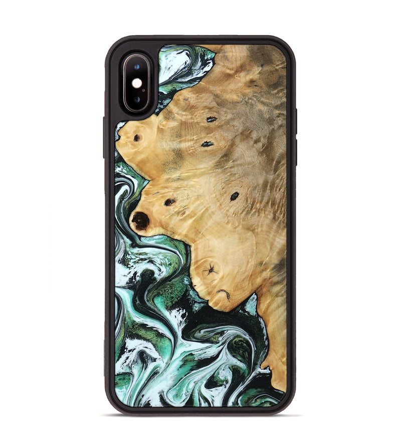 iPhone Xs Max Wood Phone Case - Rianna (Green, 785990)