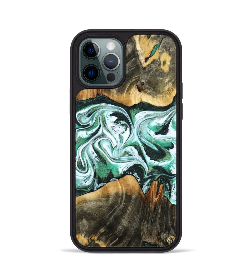 iPhone 12 Pro Wood Phone Case - Mintie (Green, 785992)
