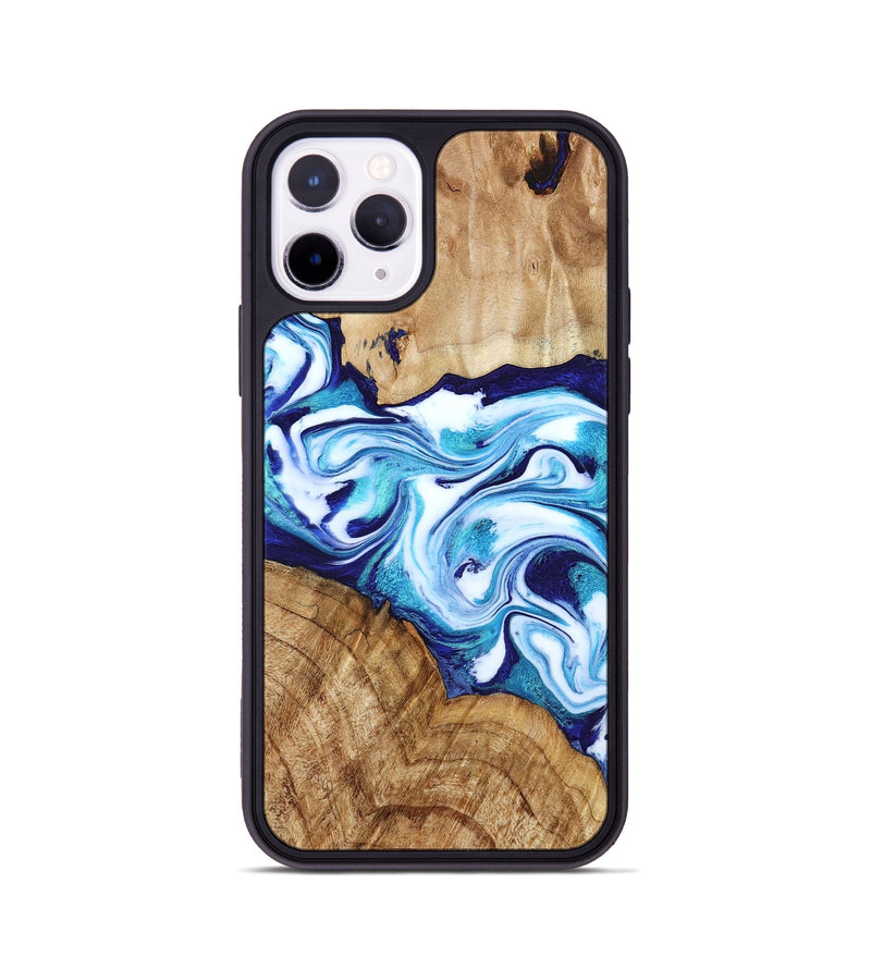 iPhone 11 Pro Wood Phone Case - Vivien (Blue, 786013)