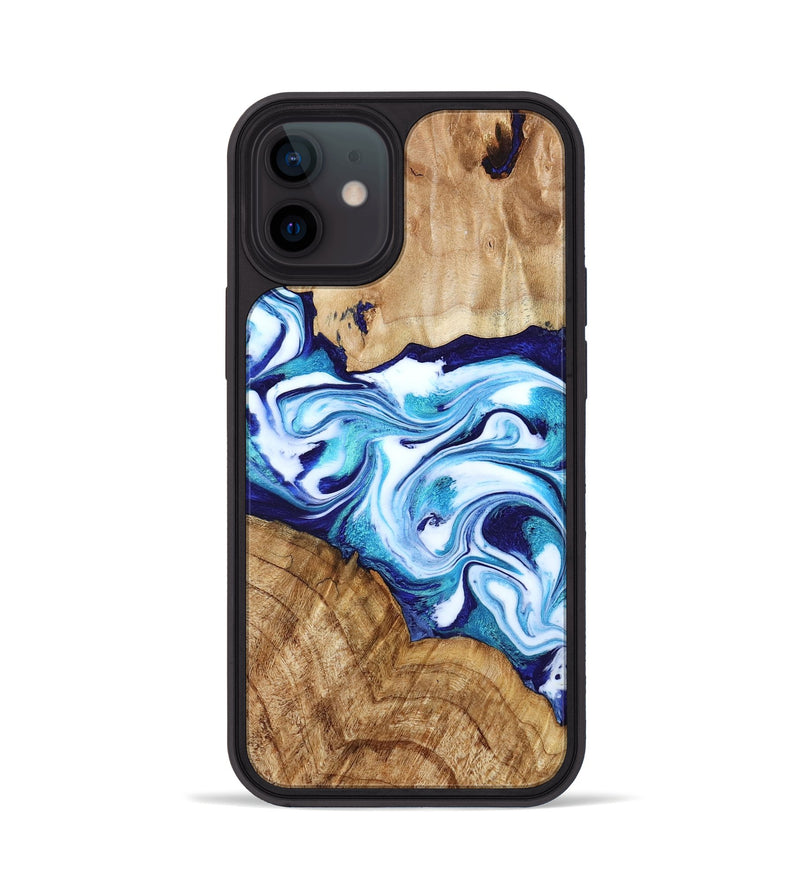 iPhone 12 Wood Phone Case - Vivien (Blue, 786013)