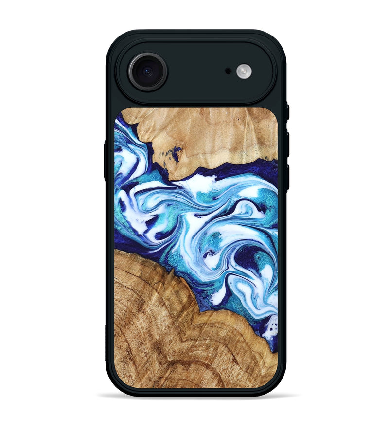 iPhone 17 Air Wood Phone Case - Vivien (Blue, 786013)
