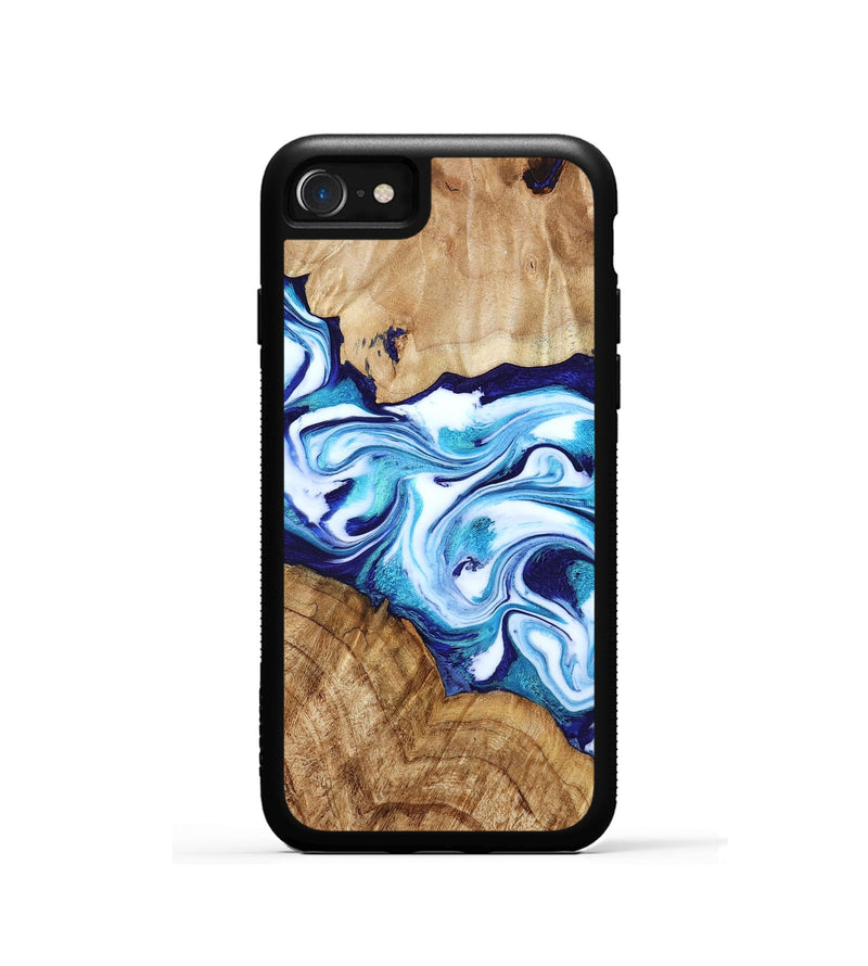 iPhone SE Wood Phone Case - Vivien (Blue, 786013)