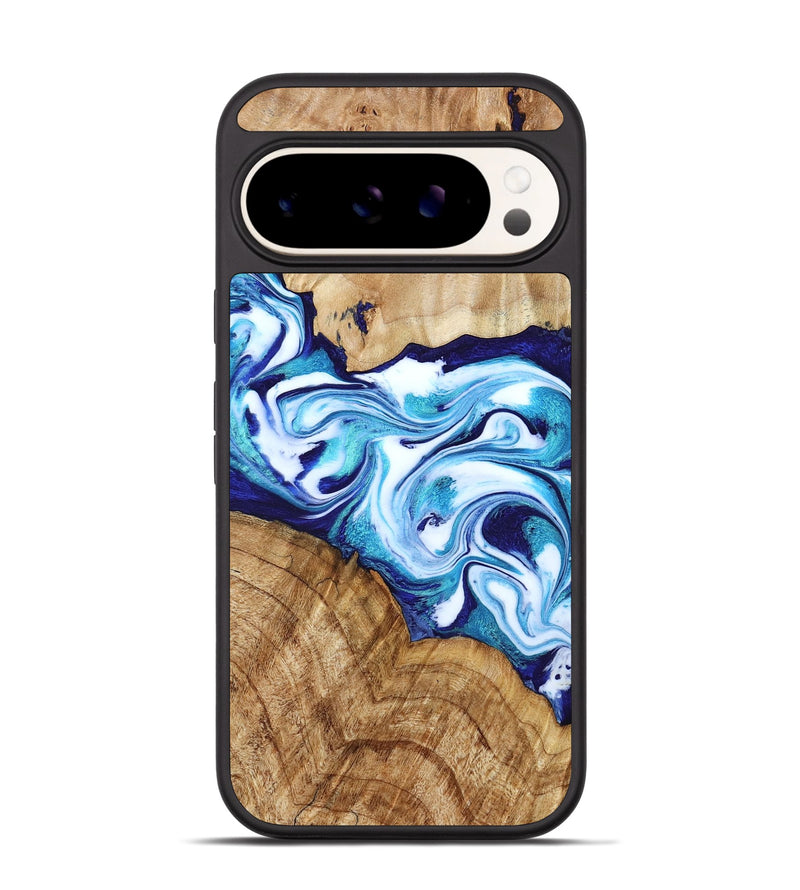 Pixel 9 Pro Wood Phone Case - Vivien (Blue, 786013)
