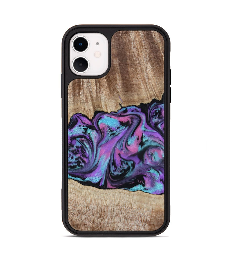 iPhone 11 Wood Phone Case - Jazmine (Purple, 786227)