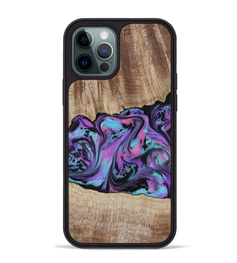 iPhone 12 Pro Max Wood Phone Case - Jazmine (Purple, 786227)
