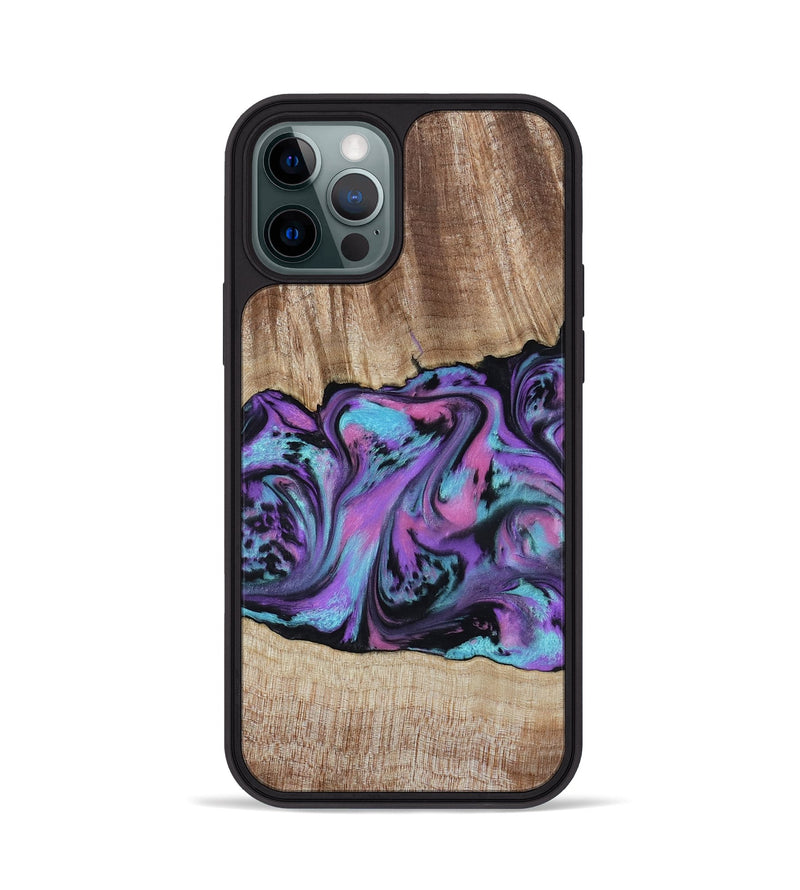 iPhone 12 Pro Wood Phone Case - Jazmine (Purple, 786227)