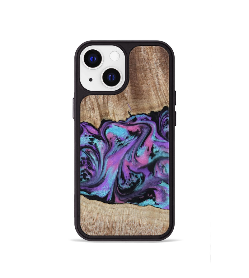 iPhone 13 mini Wood Phone Case - Jazmine (Purple, 786227)