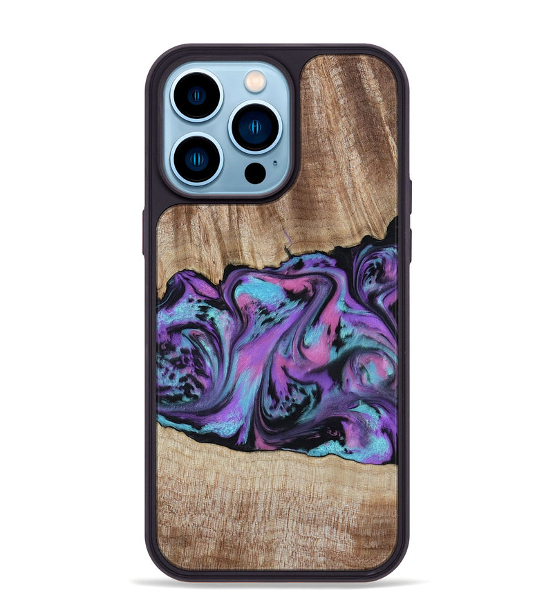 iPhone 14 Pro Max Wood Phone Case - Jazmine (Purple, 786227)