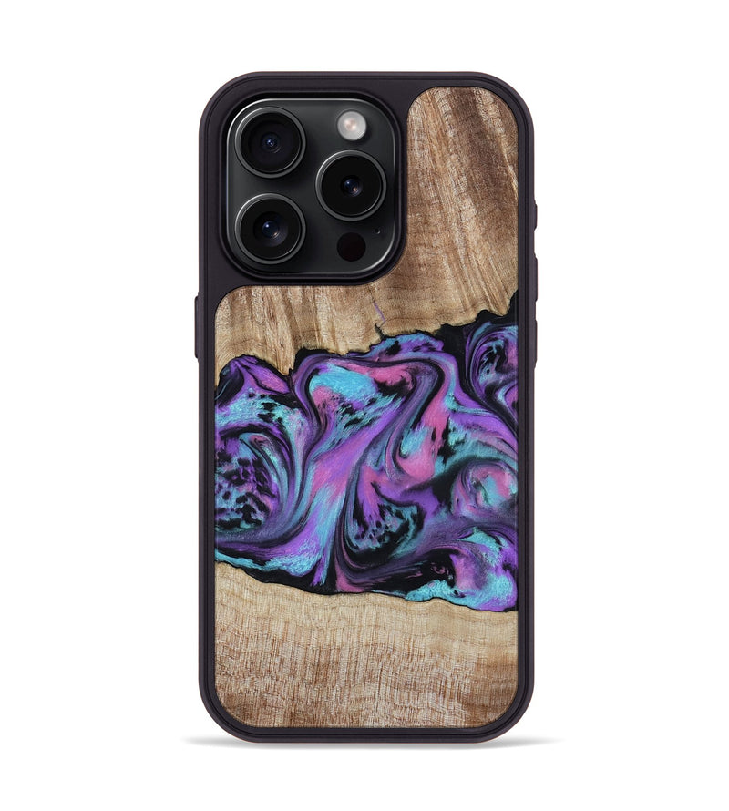iPhone 15 Pro Wood Phone Case - Jazmine (Purple, 786227)