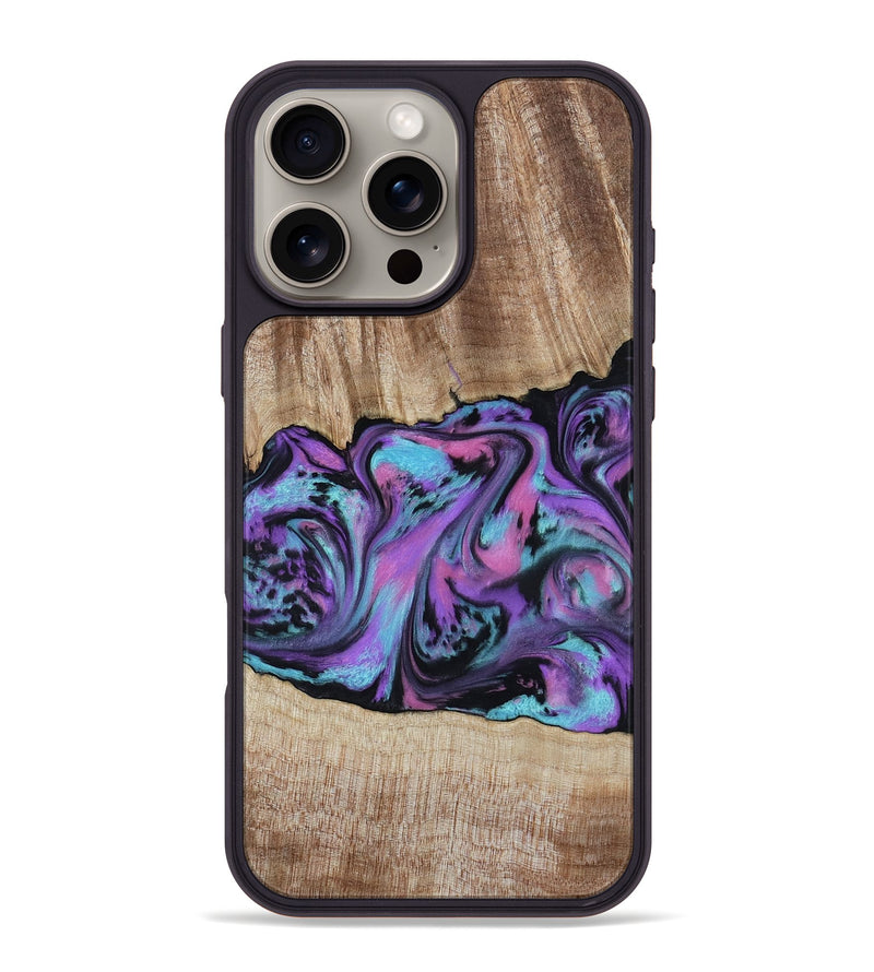 iPhone 16 Pro Max Wood Phone Case - Jazmine (Purple, 786227)