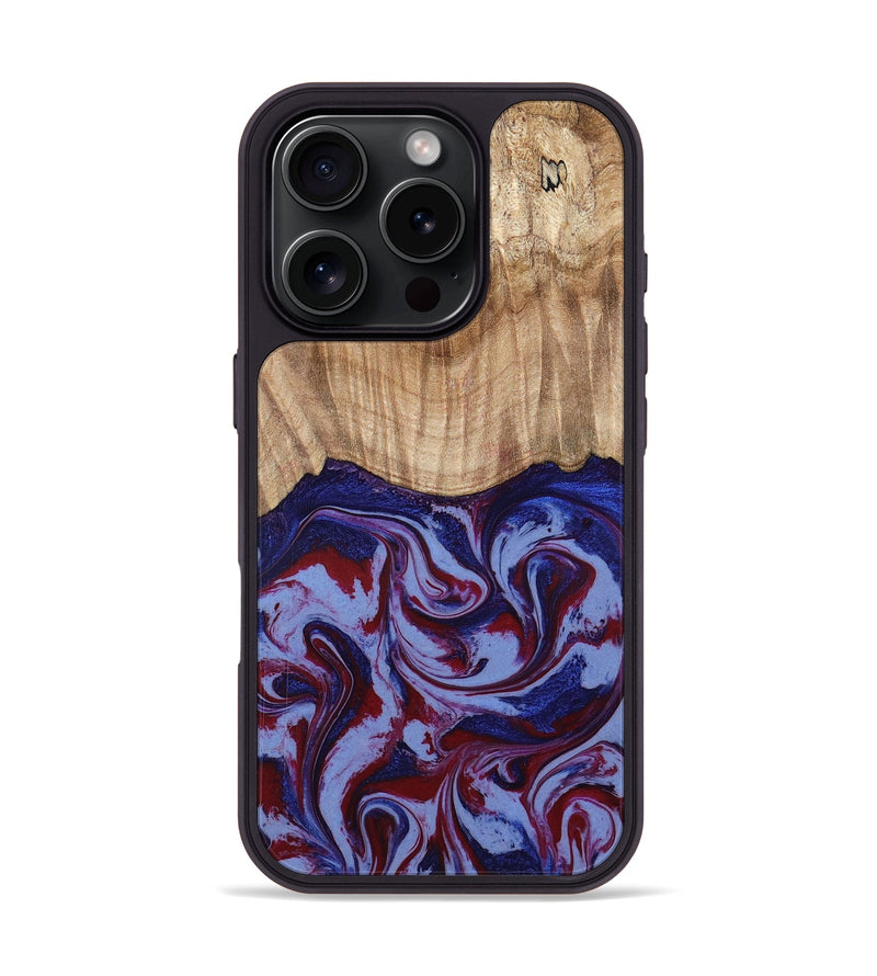iPhone 16 Pro Wood Phone Case - Reid (Red, 786230)
