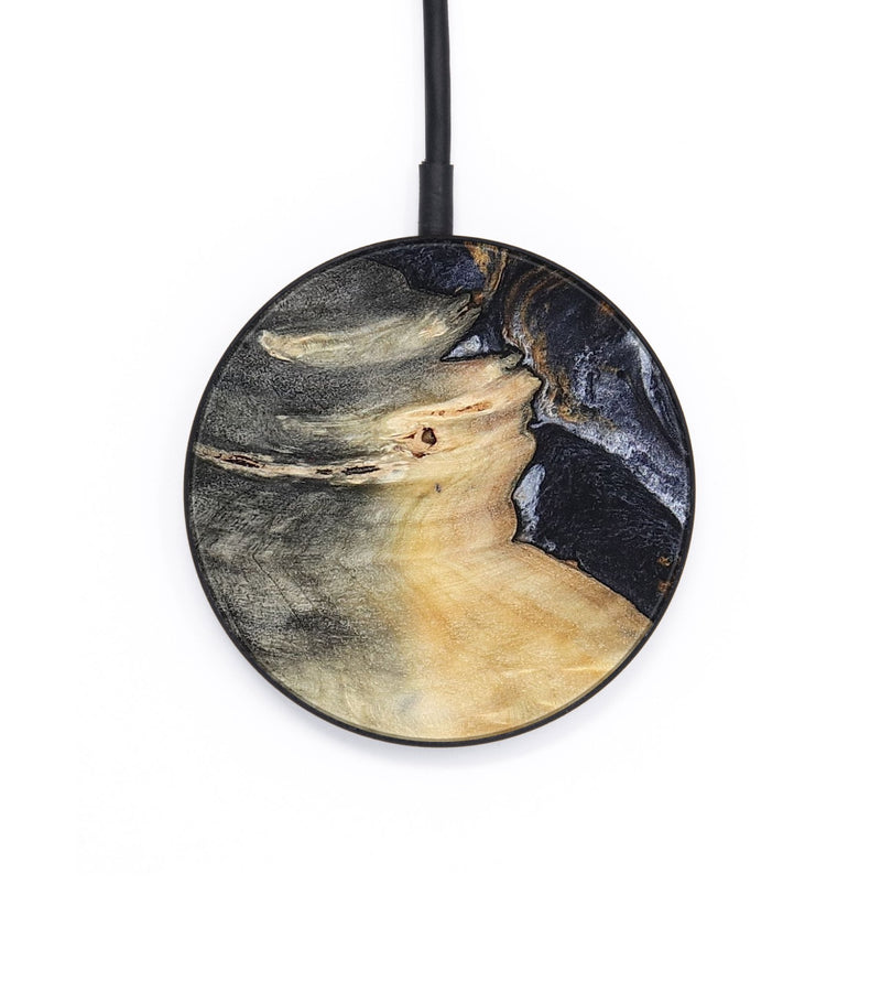 Circle Wood Wireless Charger - Elaine (Black & White, 786241)