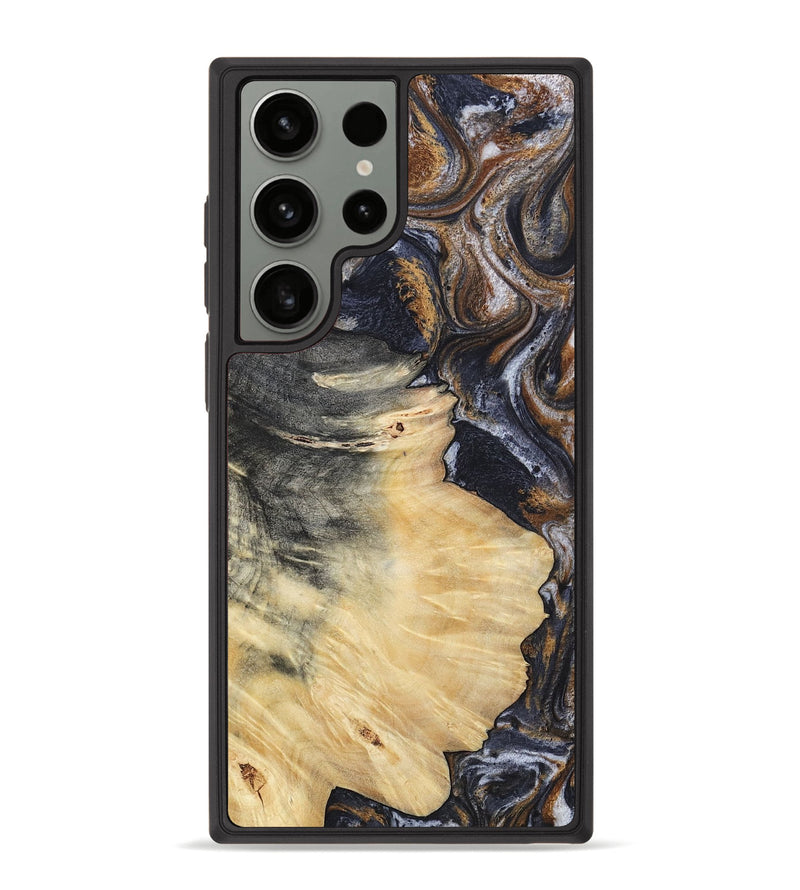 Galaxy S23 Ultra Wood Phone Case - Elaine (Black & White, 786241)