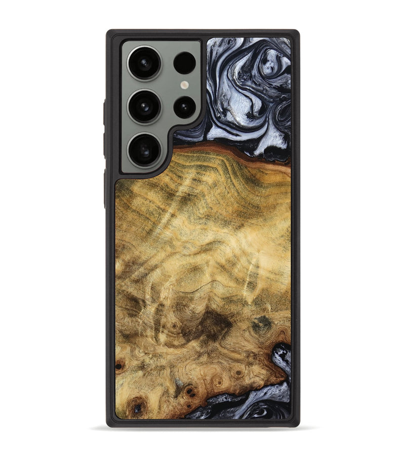 Galaxy S23 Ultra Wood Phone Case - Minna (Black & White, 786242)