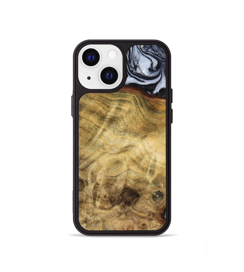 iPhone 13 mini Wood Phone Case - Minna (Black & White, 786242)