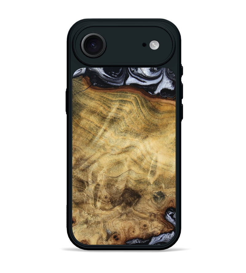 iPhone 17 Air Wood Phone Case - Minna (Black & White, 786242)