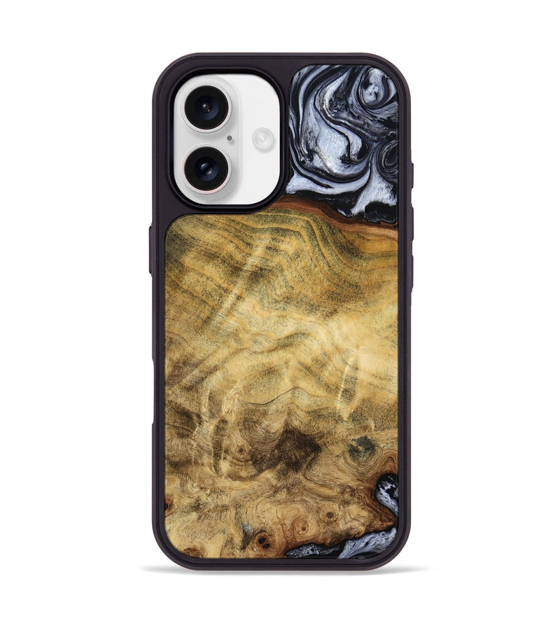 iPhone 17 Wood Phone Case - Minna (Black & White, 786242)