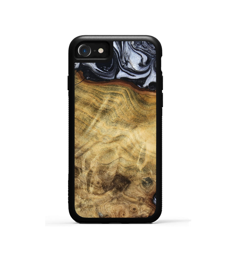 iPhone SE Wood Phone Case - Minna (Black & White, 786242)