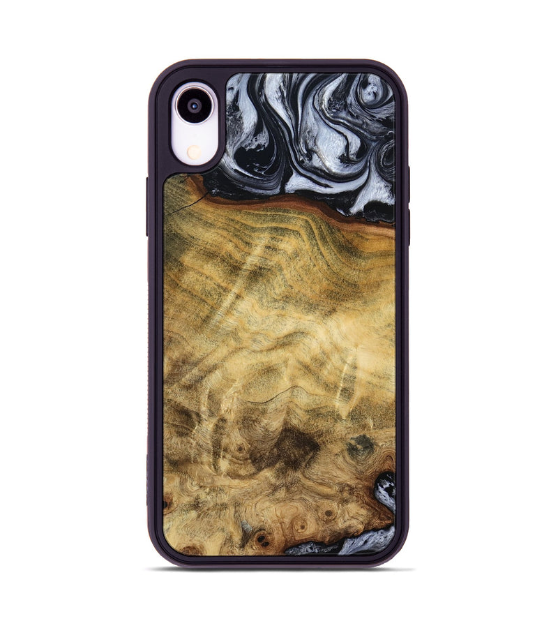 iPhone Xr Wood Phone Case - Minna (Black & White, 786242)