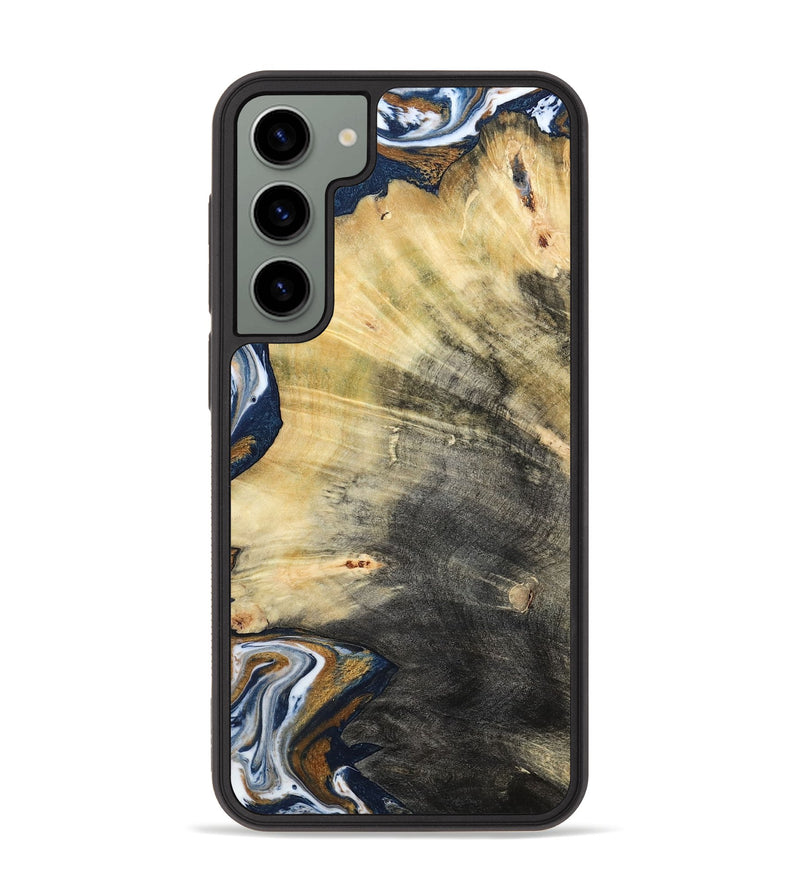 Galaxy S23 Plus Wood Phone Case - Erica (Teal & Gold, 786258)