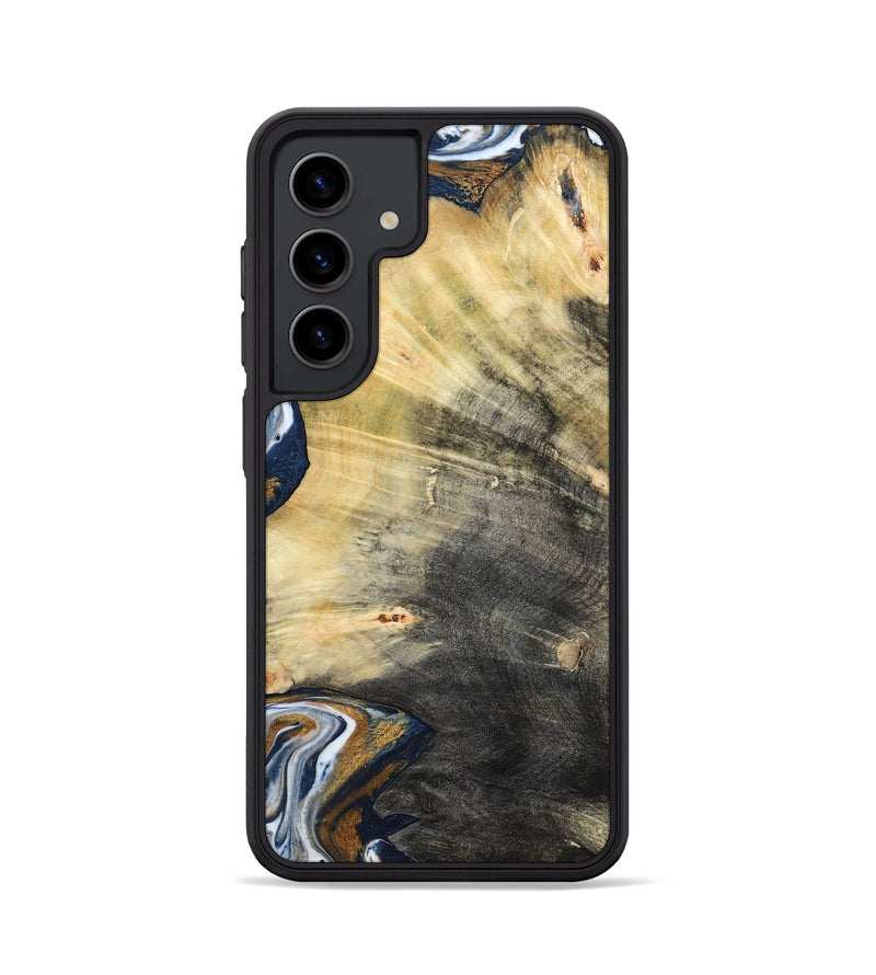 Galaxy S24 Wood Phone Case - Erica (Teal & Gold, 786258)