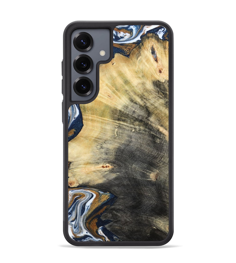 Galaxy S25 Plus Wood Phone Case - Erica (Teal & Gold, 786258)