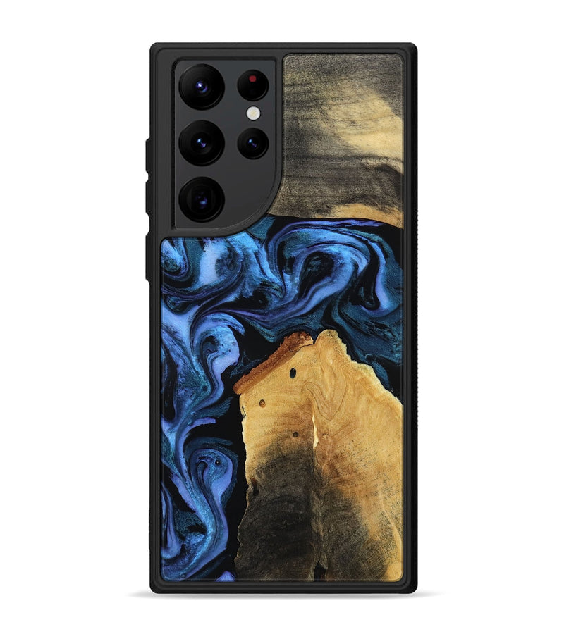Galaxy S22 Ultra Wood Phone Case - Akeem (Blue, 786311)