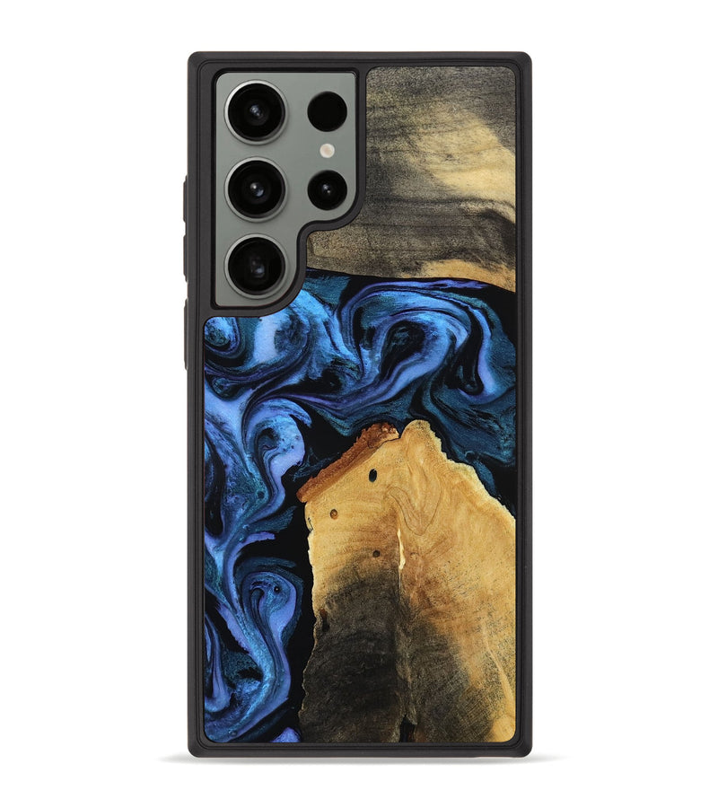 Galaxy S23 Ultra Wood Phone Case - Akeem (Blue, 786311)
